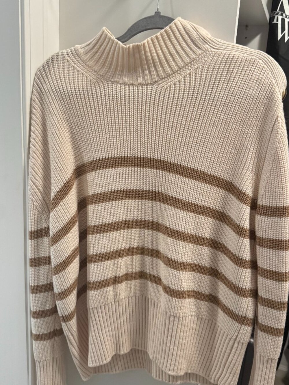 Saks Fifth Avenue 100% Merino Wool Striped Sweater Large
